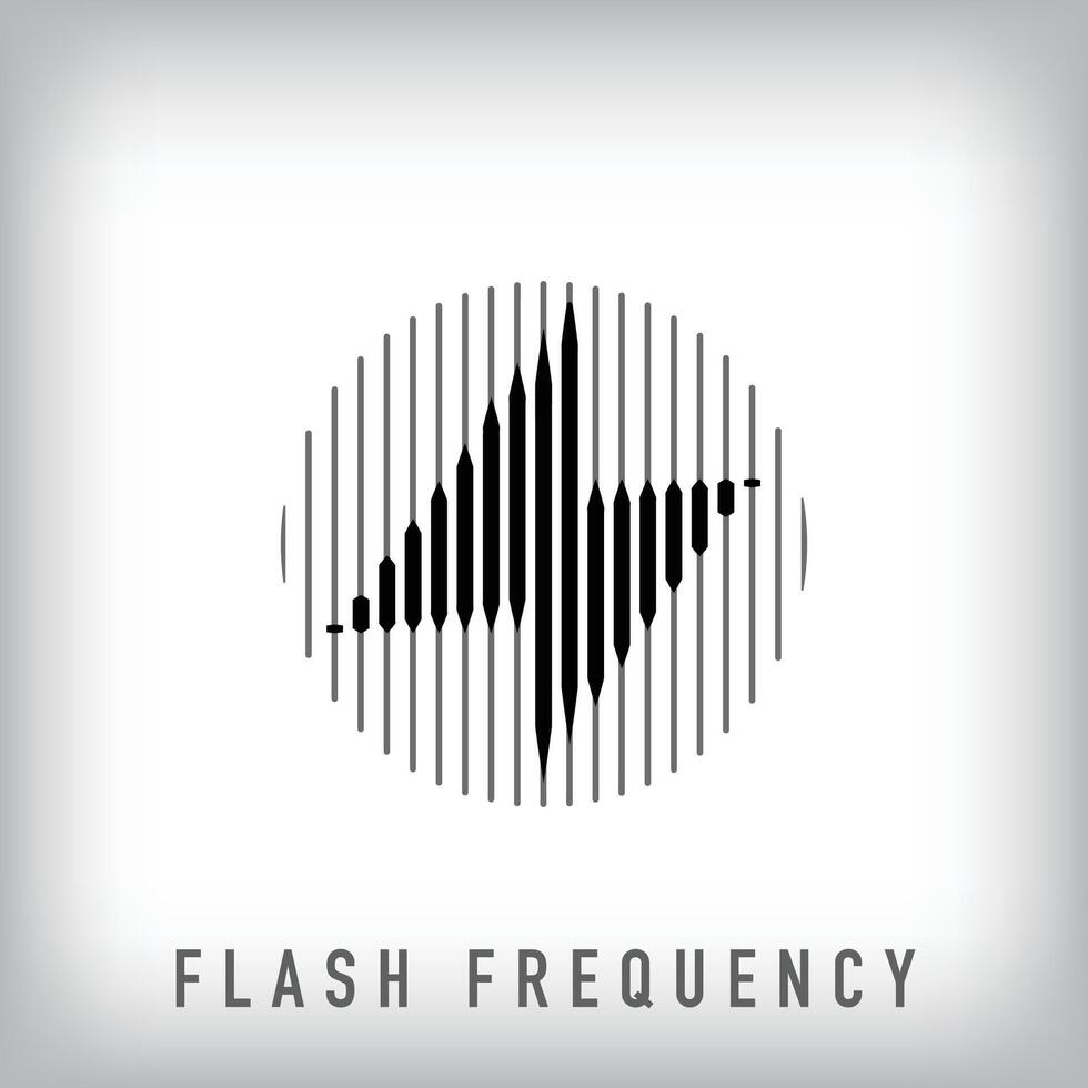 Electric frequency icon design in circle. Unique technology wave design. Simple business design. vector