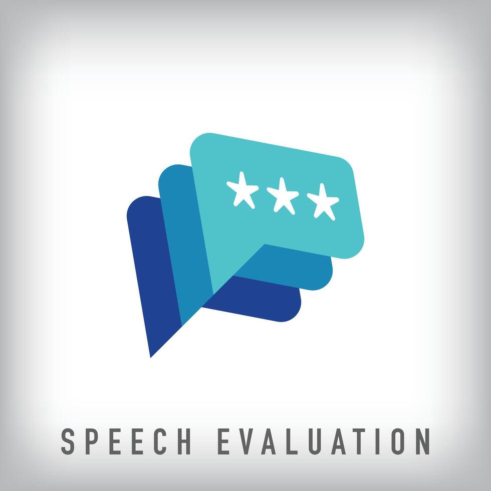 Speech bubble evaluation design. Unique dialogue design. evaluation and development company design. vector