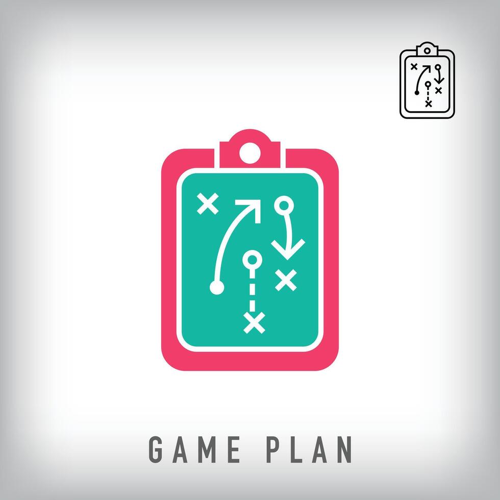 Game plan board design. Unique team plan design. Development and collaboration company design. vector