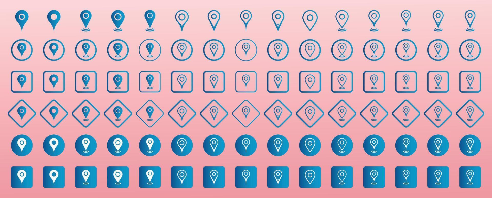 Illustration of map pin icon, symbolizing location marking. New location map icons. location marker. location pin. Maps and location line icon and fill icon. Location mark icons. Illustration. vector