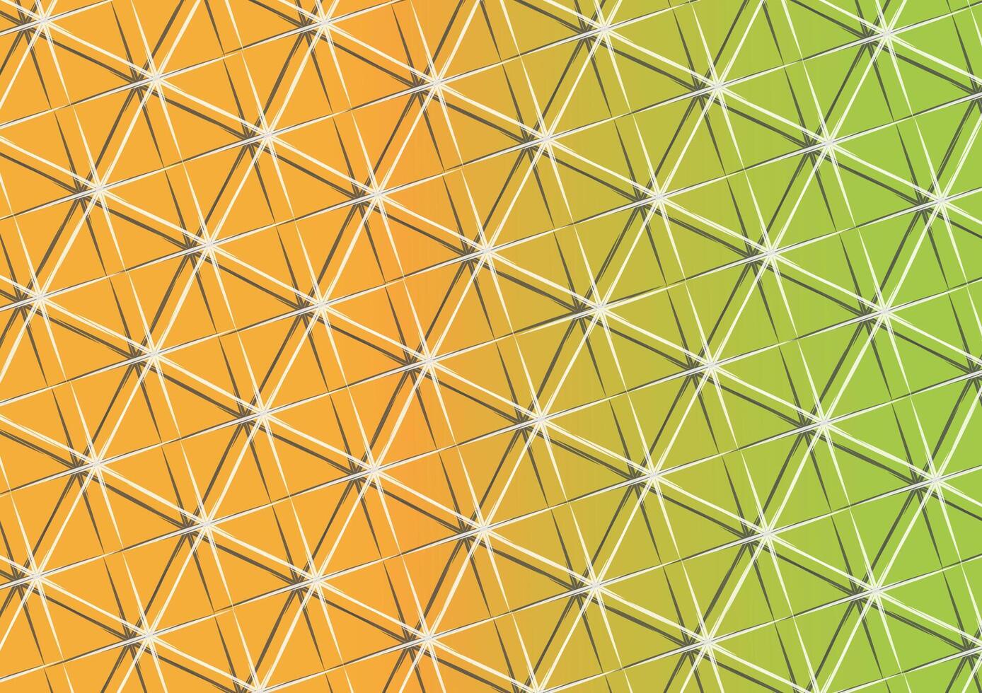 Illustration of geometric pattern on orange-green gradient background vector