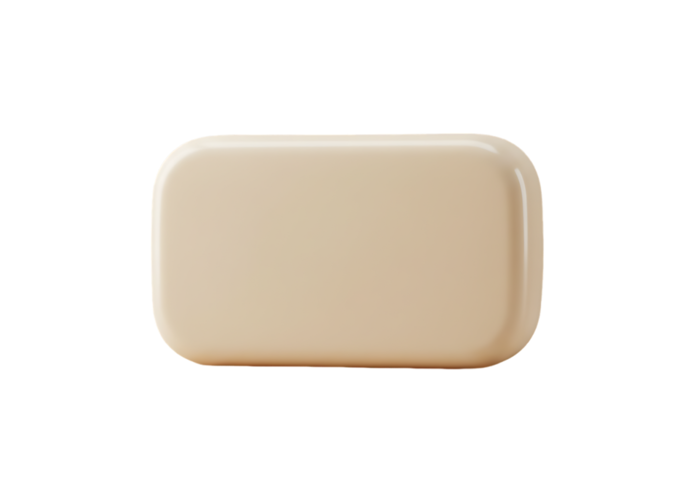 A square white soap bar on a transparent background png