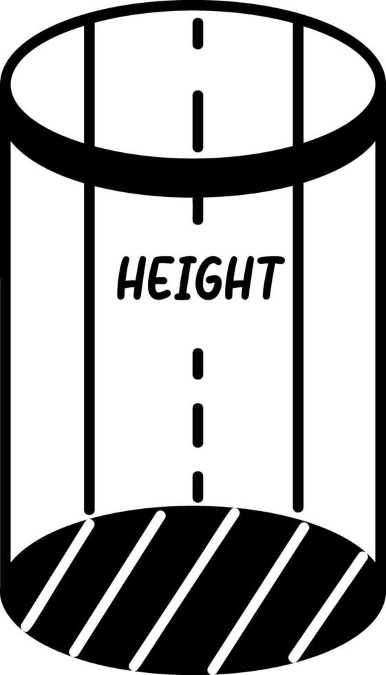 A hand drawn icon of cylindrical shape vector