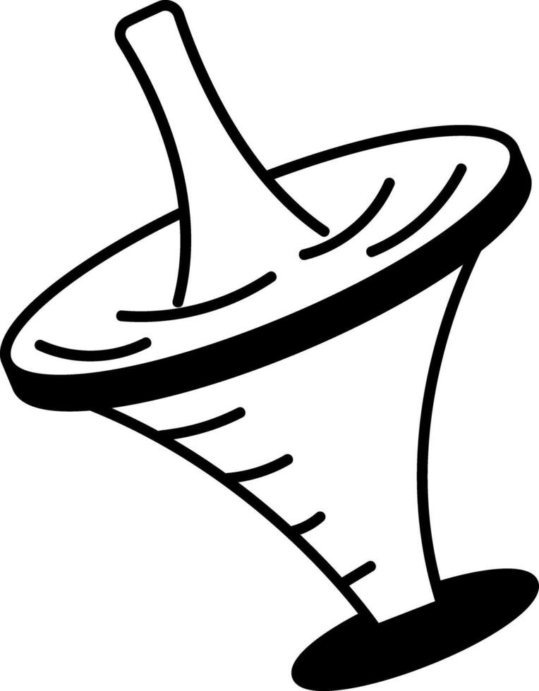 Spinning toy icon in doodle style vector