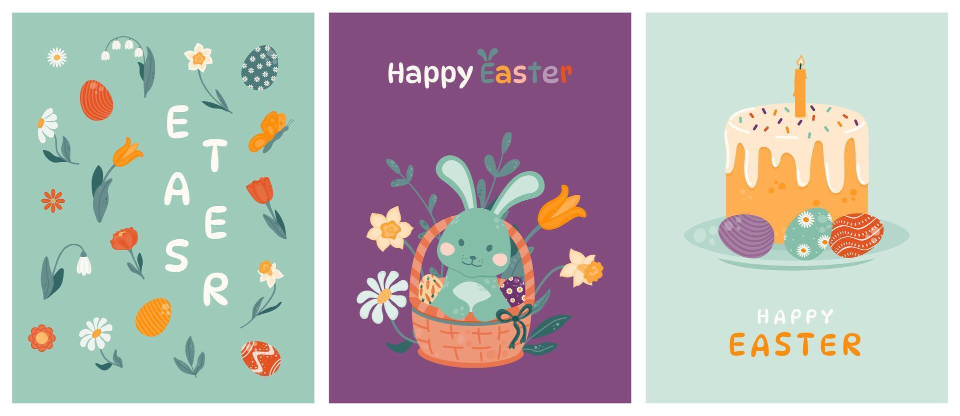 Set of greeting cards. vector