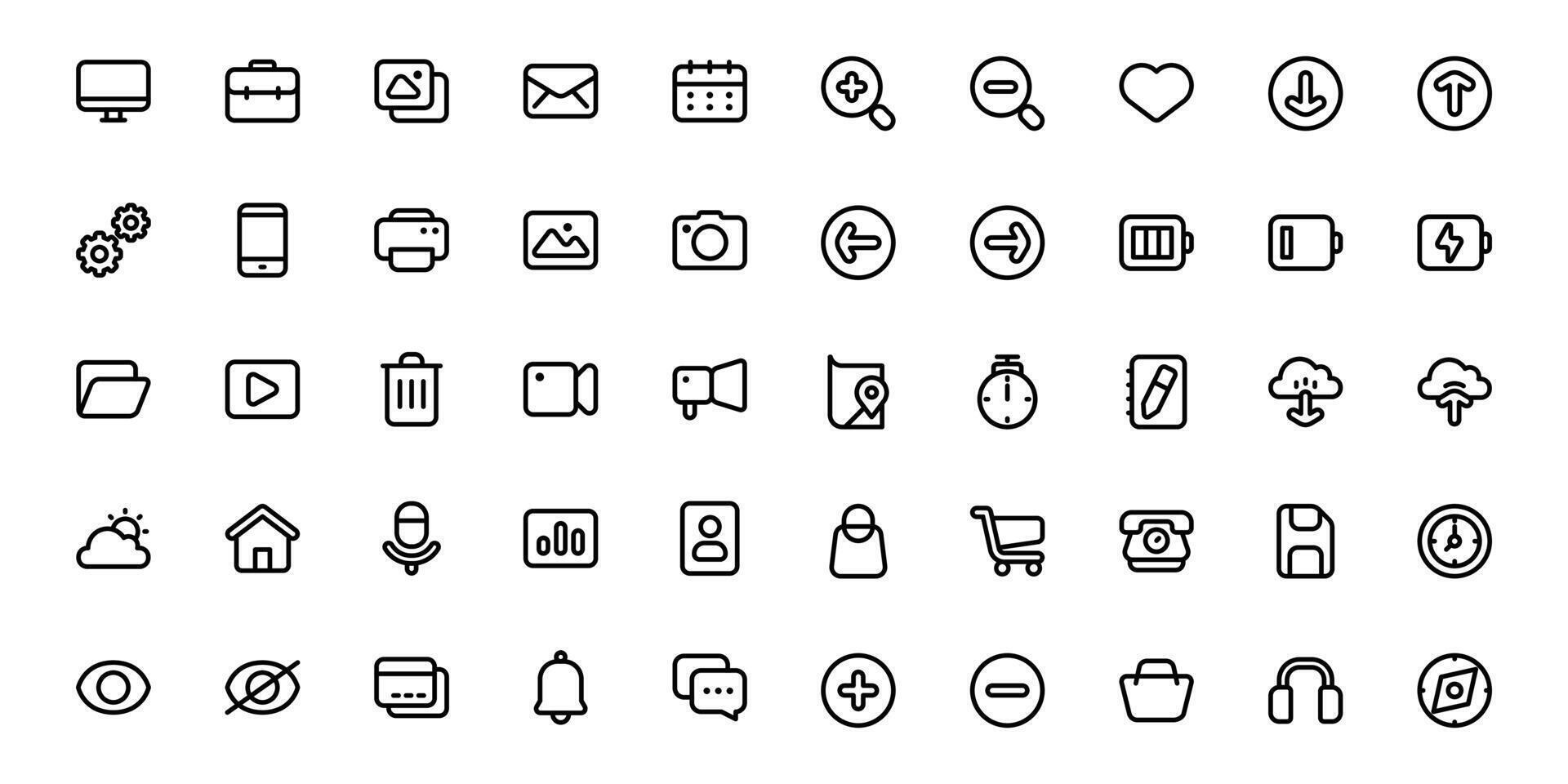 Black Outline Icon of Basic User Interface for Website and Mobile App. vector