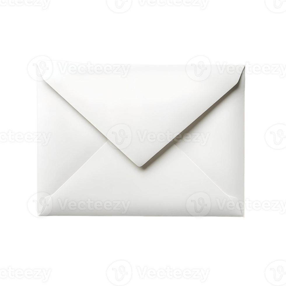 Plain White Envelope Isolated on Transparent Background png