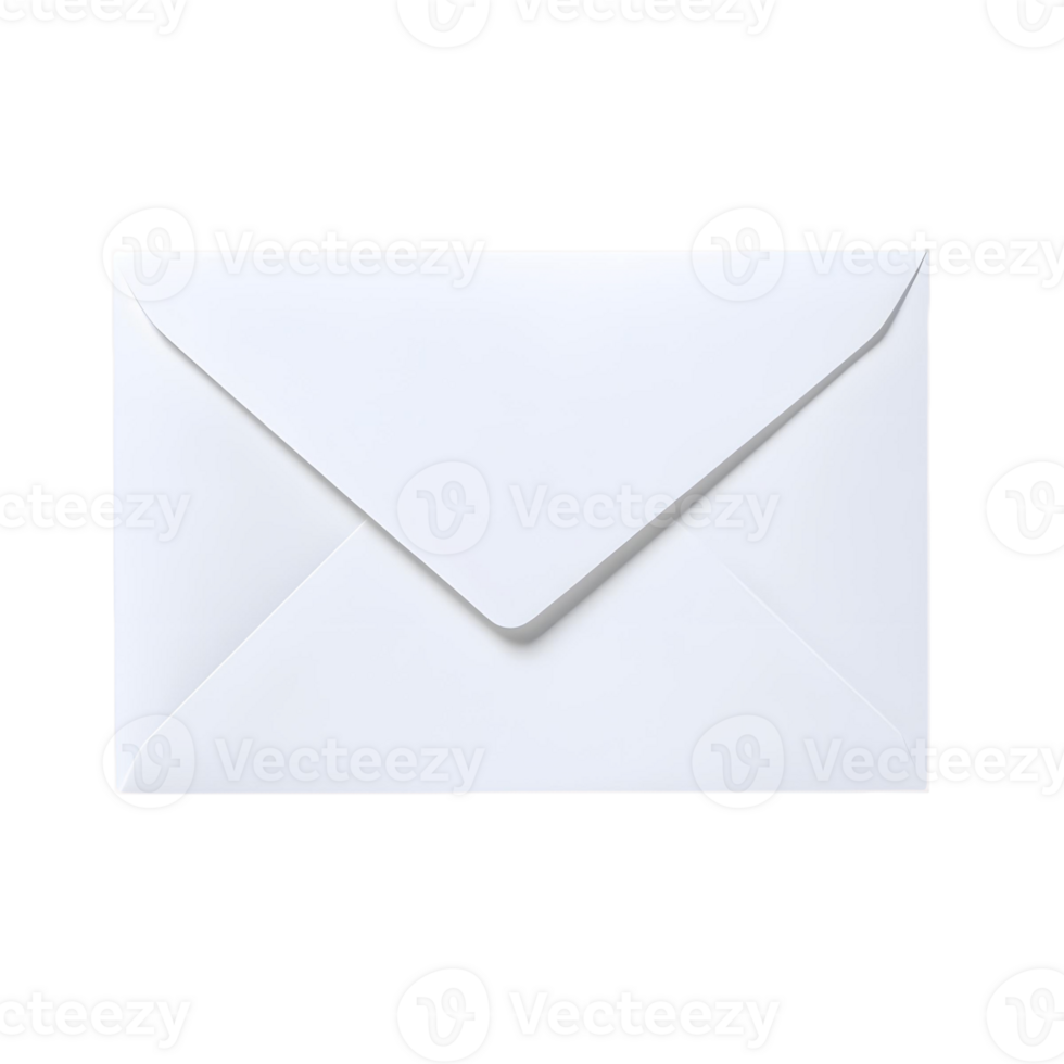 Plain White Envelope Isolated with No Background png
