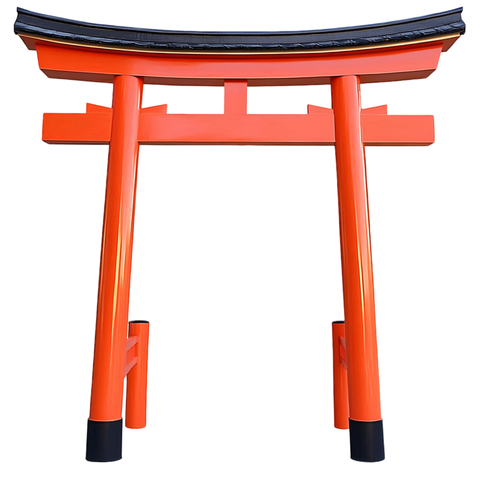 Classic Japanese Torii Gate with Iconic Red Design png