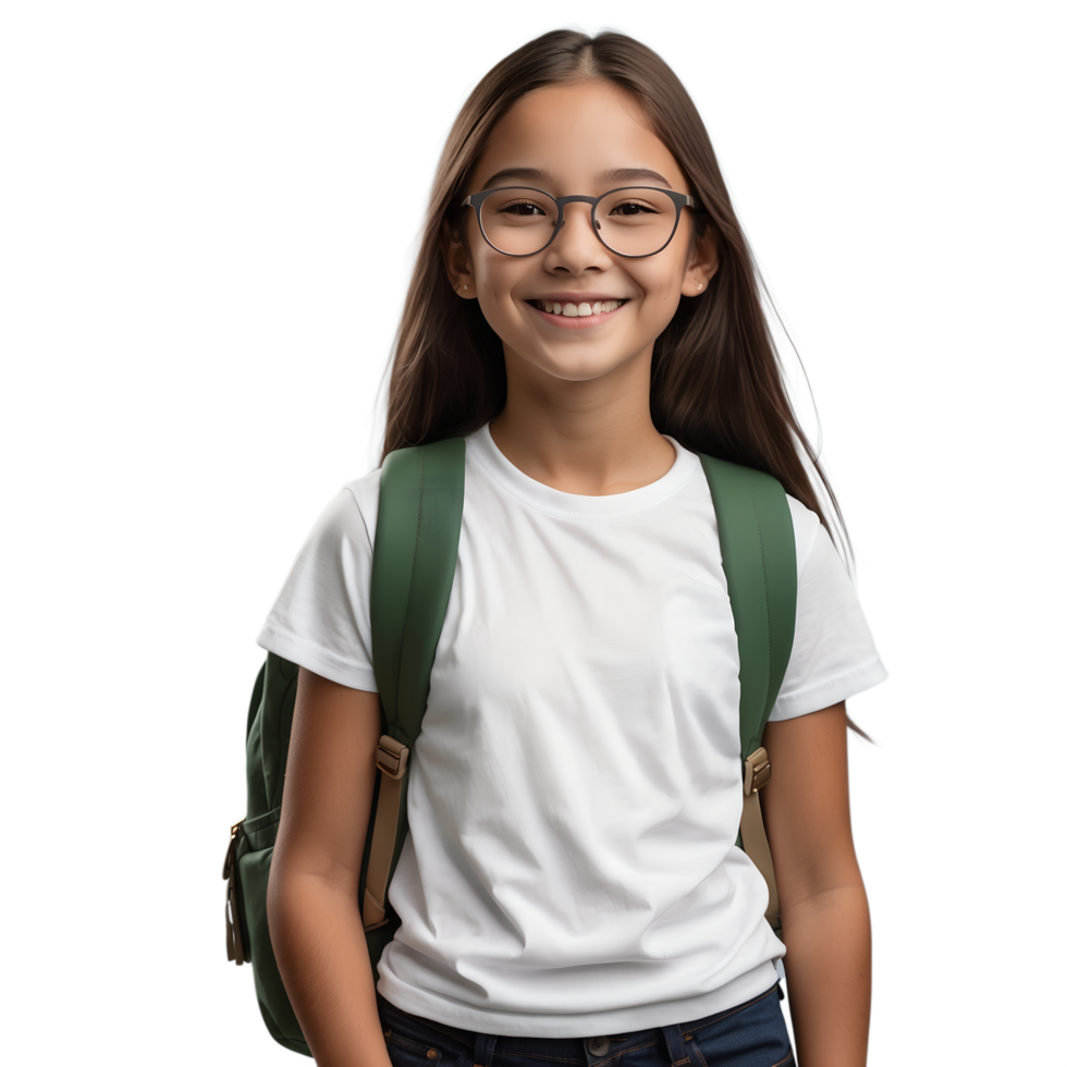 Smart and Happy Child with Glasses Inspirational Learning Stock Image png
