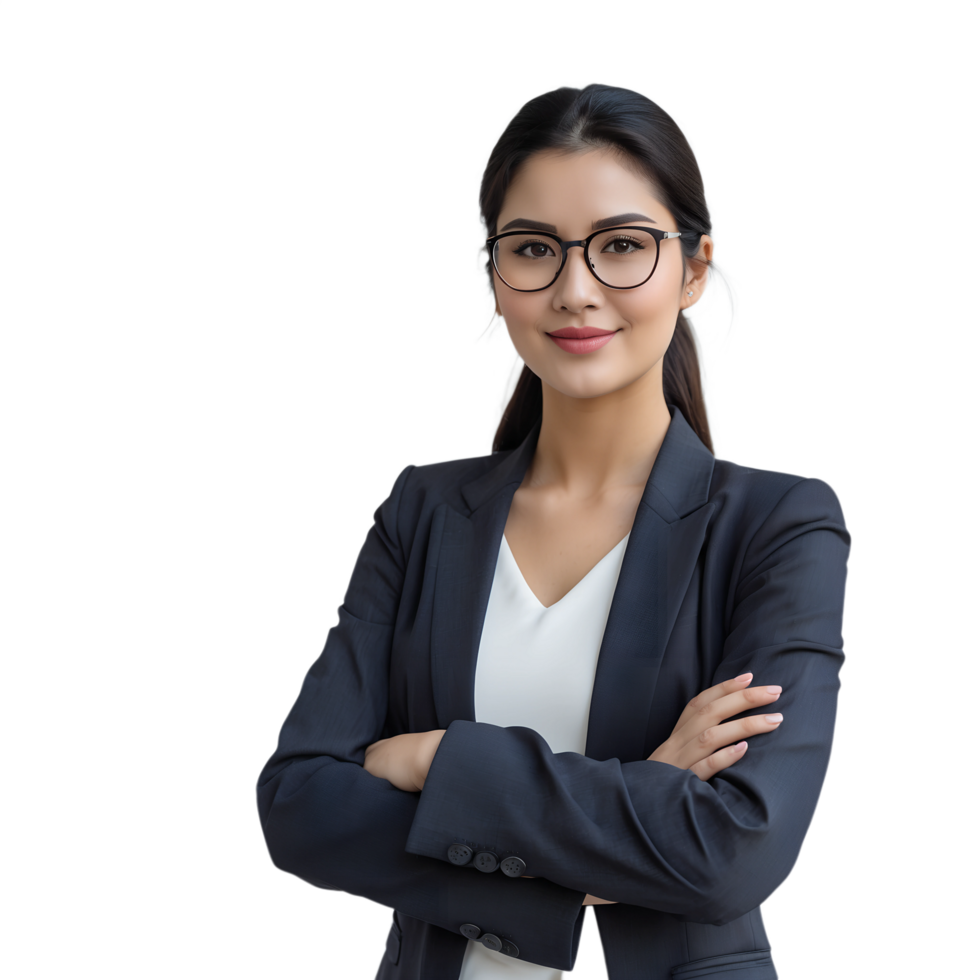 Confident Female Entrepreneur in Formal Wear CEO Business Success Image png