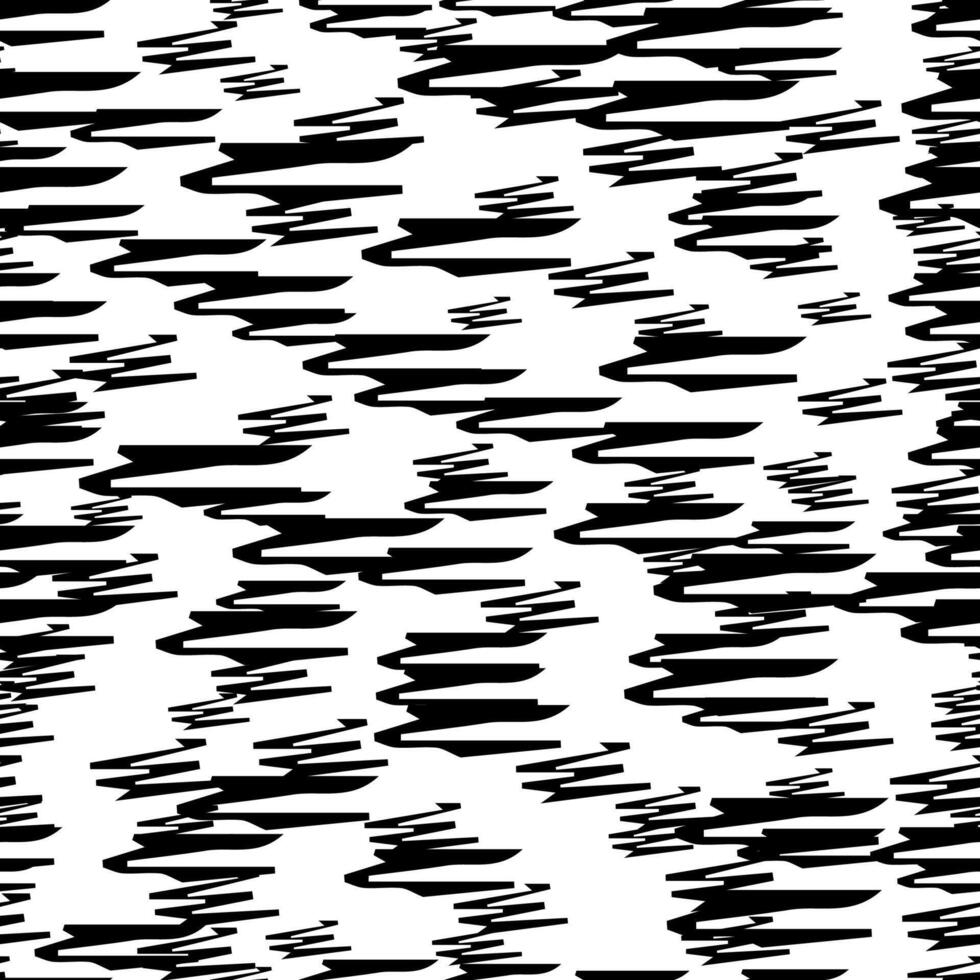 Seamless pattern with black pencil brushstrokes in abstract shapes on background. illustration vector