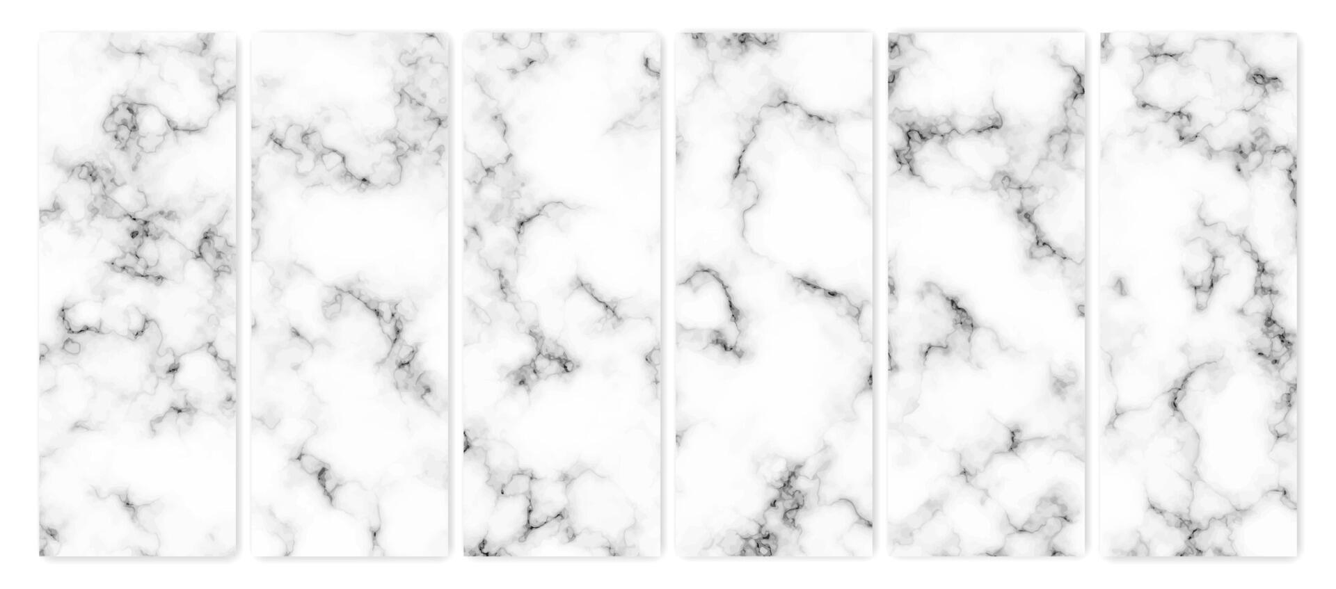 Marble texture background. Set of six backdrops of marble granite stone vector