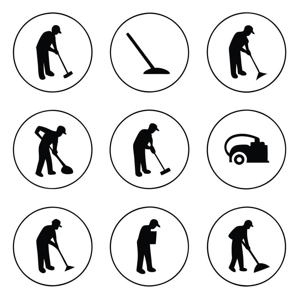 Cleaning Service Pictogram Collection vector