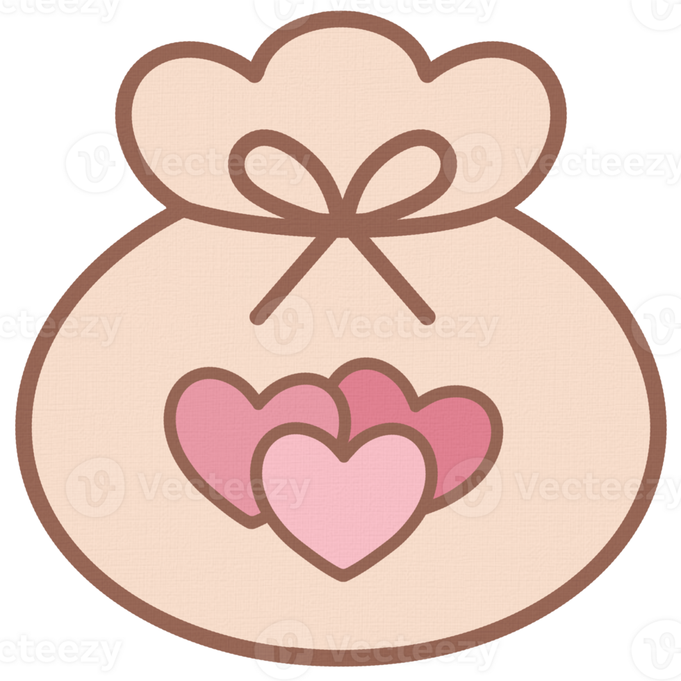 Cute Hand Drawn Gift Bag Element png