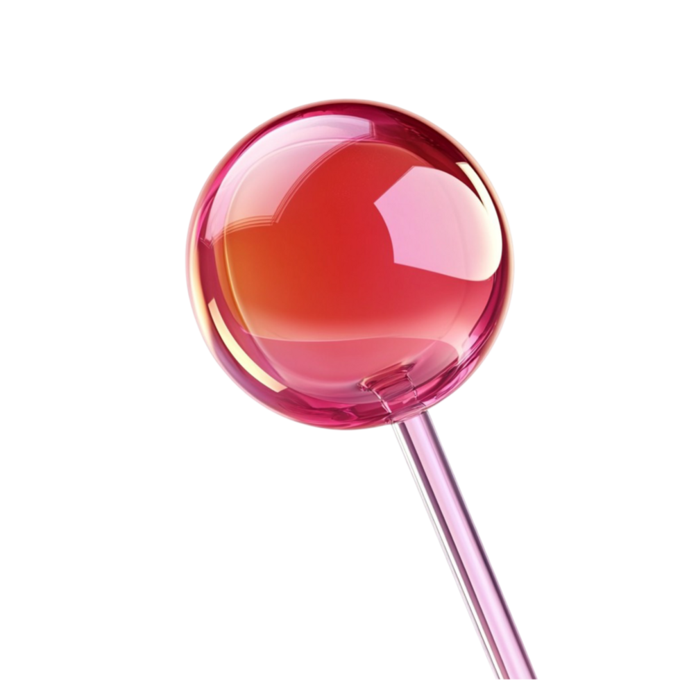 Red Lollipop with White Stick png