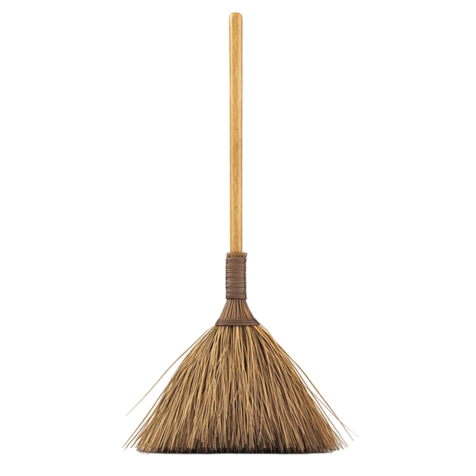 Traditional Straw Broom png