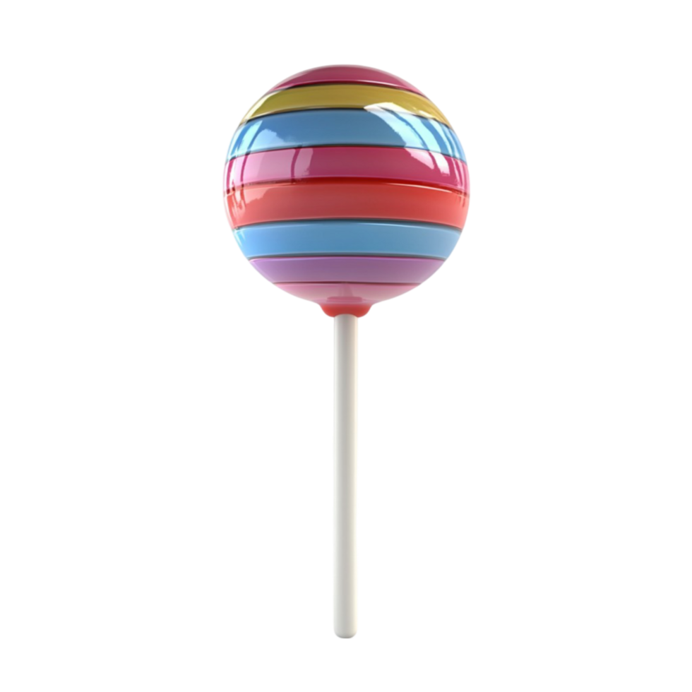 Multicolored Swirl Lollipop png