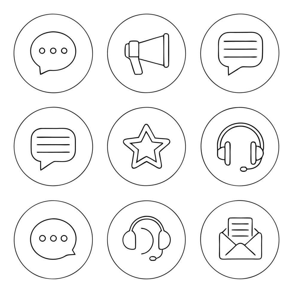 Communication and Discussion Icons vector