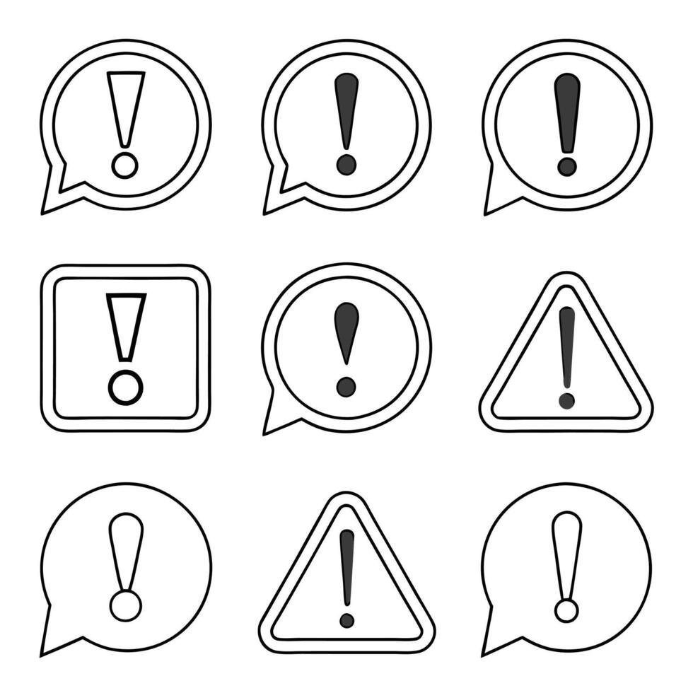 Alert, Notification, and Error Icons Collection vector