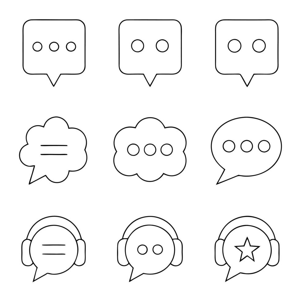 Communication and Discussion Symbol Set vector