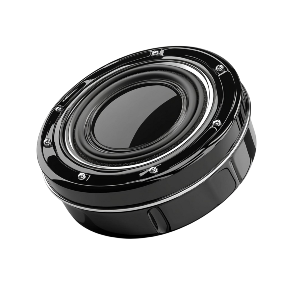 Black Circular Object with a Glossy Finish png