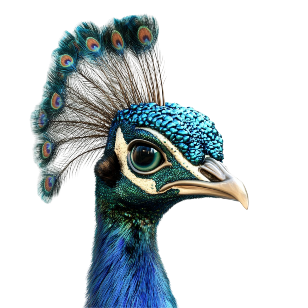 Close-Up of Peacock Head png