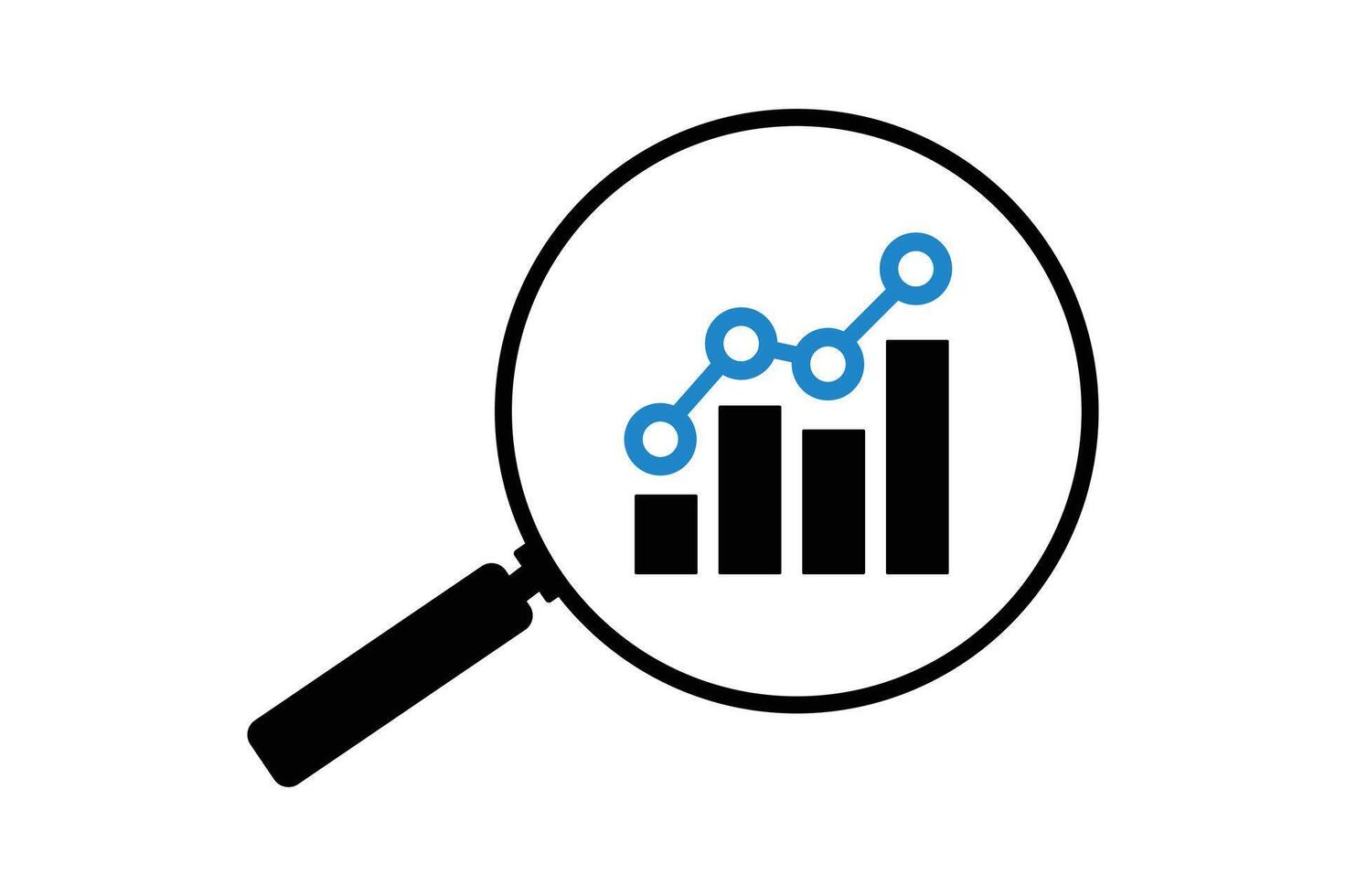 Marketing Research Icon Black and White, marketing research icon, data analysis icon, pie chart sign, research analytics icon vector