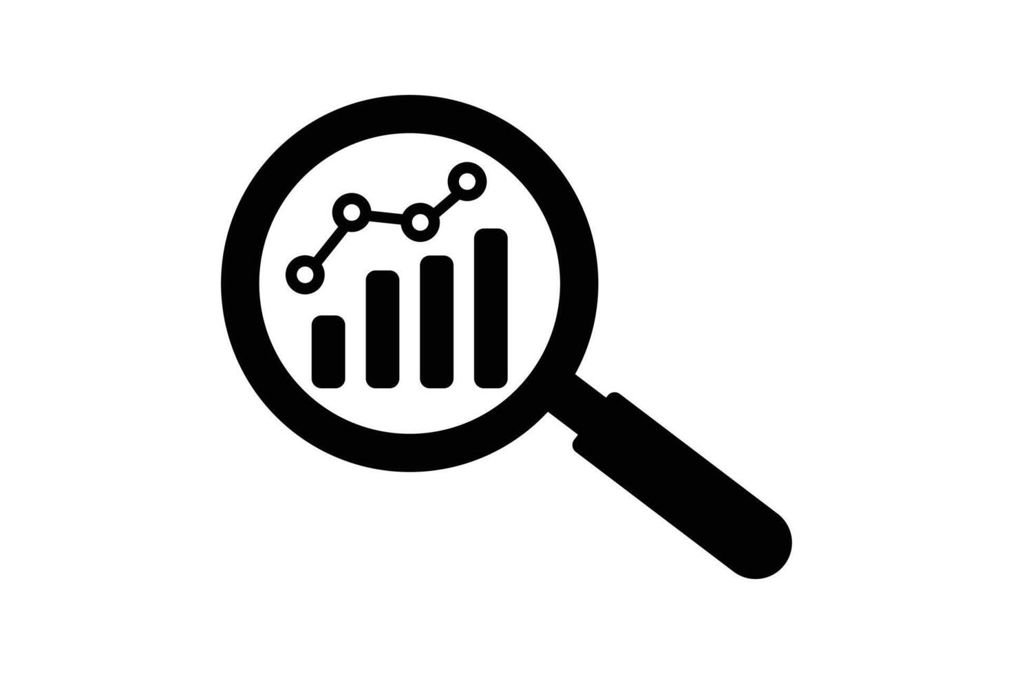 Marketing Research Icon for Presentation, marketing research icon, data analysis icon, pie chart sign, research analytics icon vector