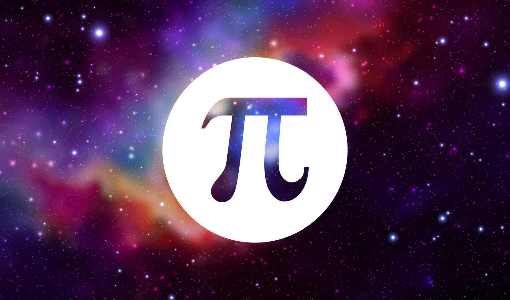 Pi day. Science Space Illustration. Iinfinitely concept vector