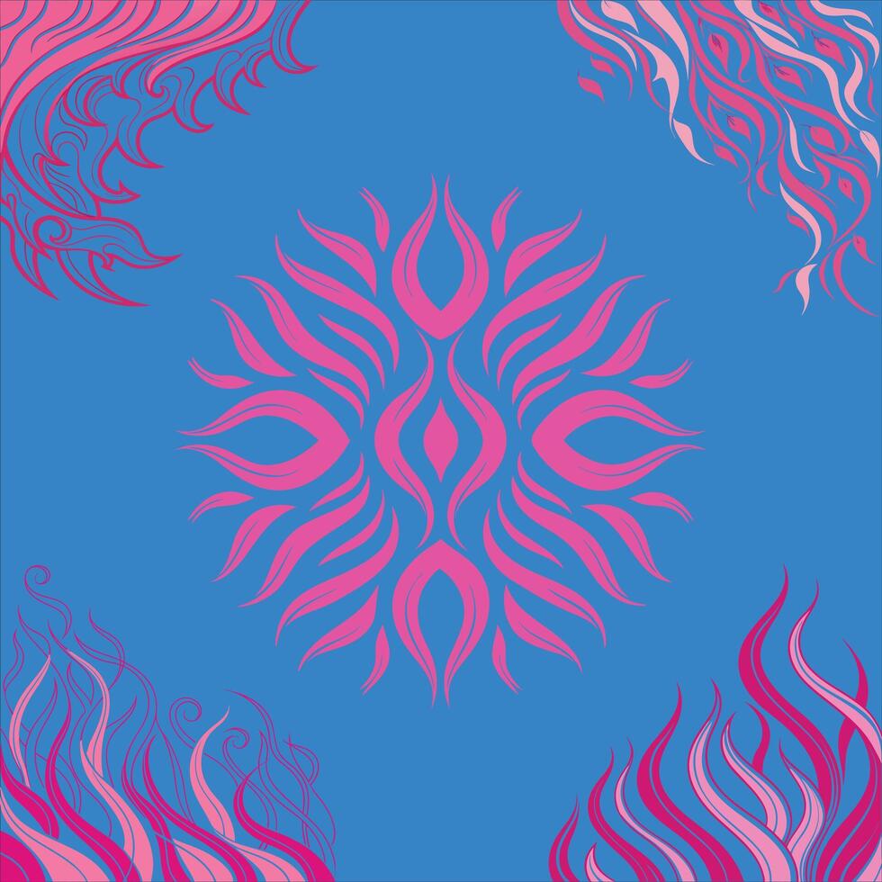Pink Waves Fluid Flame Background Design. vector
