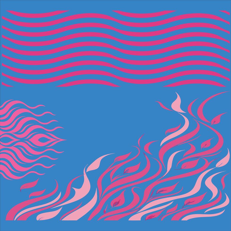 Waves Fluid Flame Background Design. vector