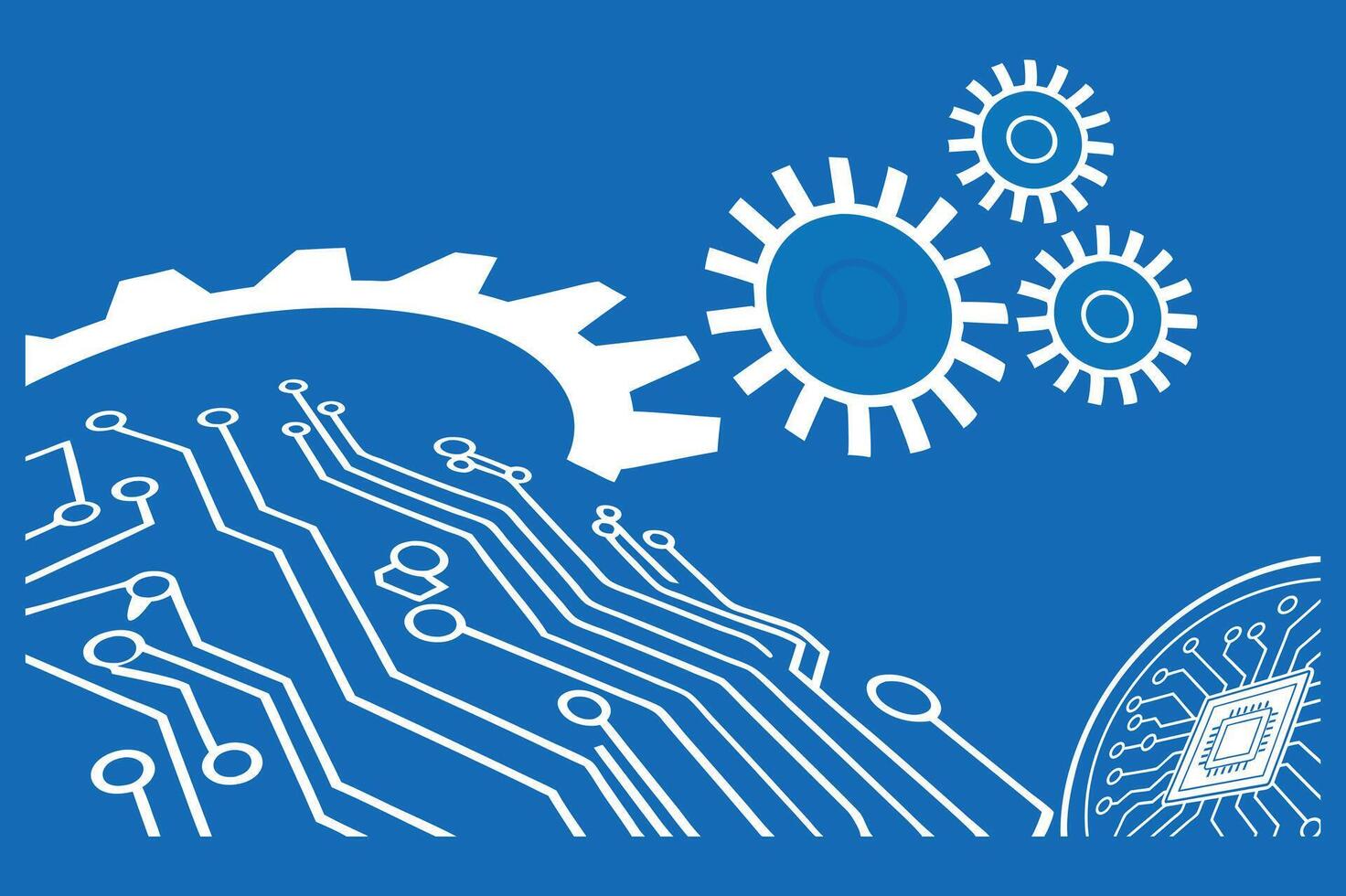 Futuristic Circuit Board Background Hi Tech Digital Innovation vector