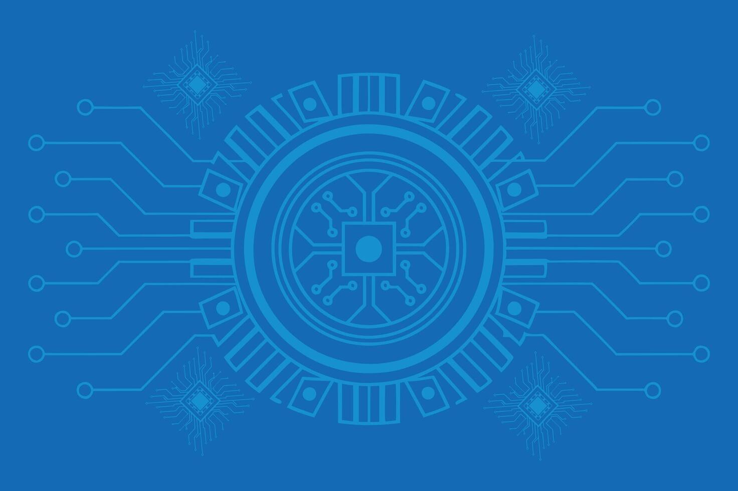 Circuit Board Background Hi Tech Innovation vector