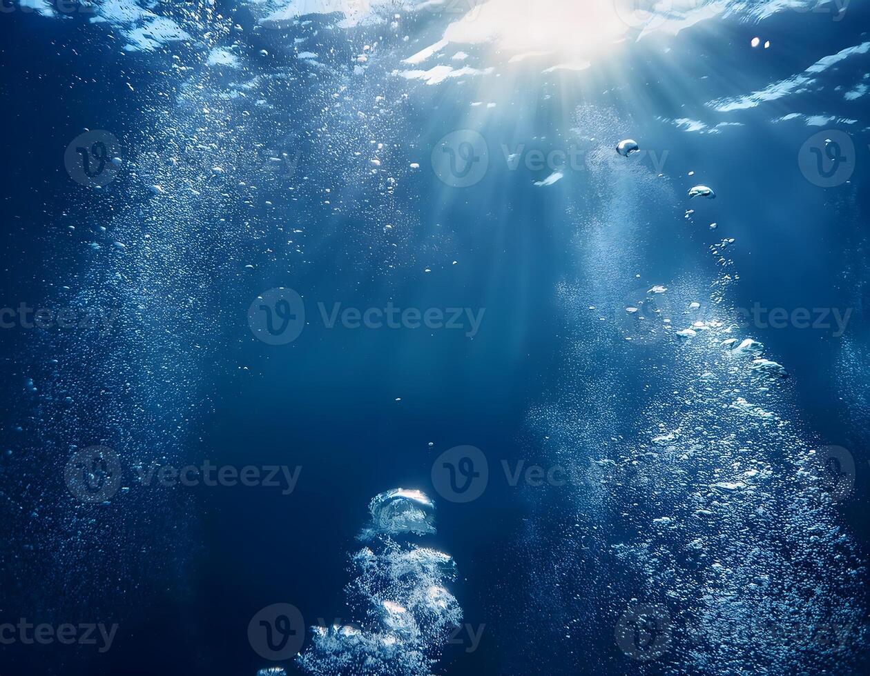 Abstract Underwater Background with Soft Light and Surreal Effects photo
