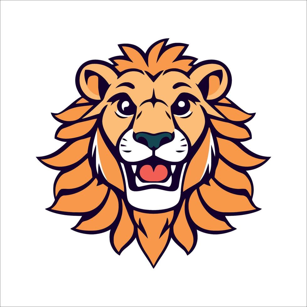 Lion Sticker Design Design. vector