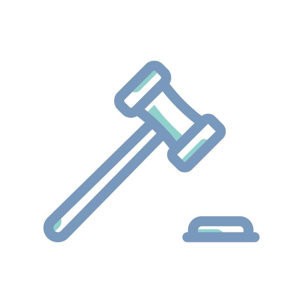 A simple icon that illustrates judicial gavel vector