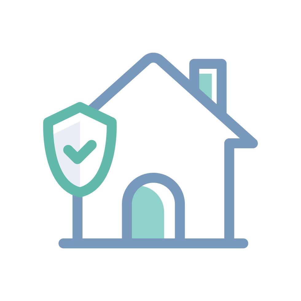 A simple icon that illustrates house, insurance vector