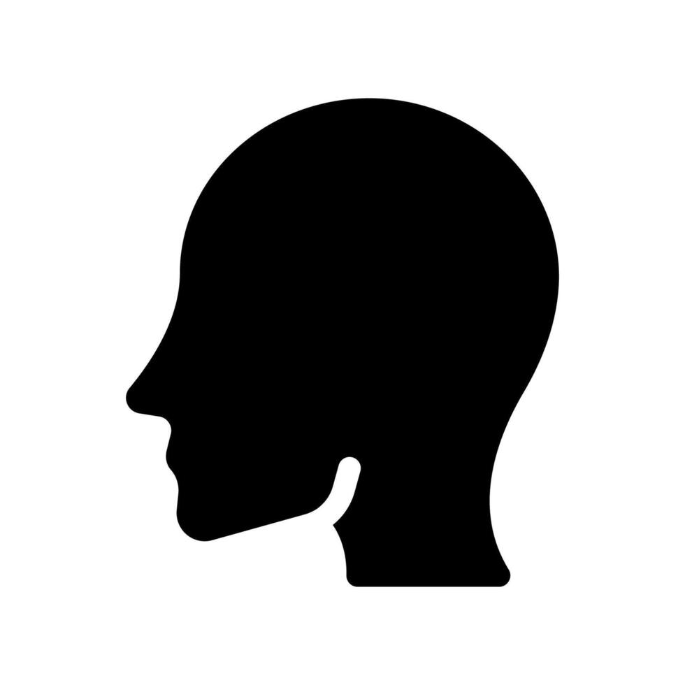A simple icon that symbolizes human head vector