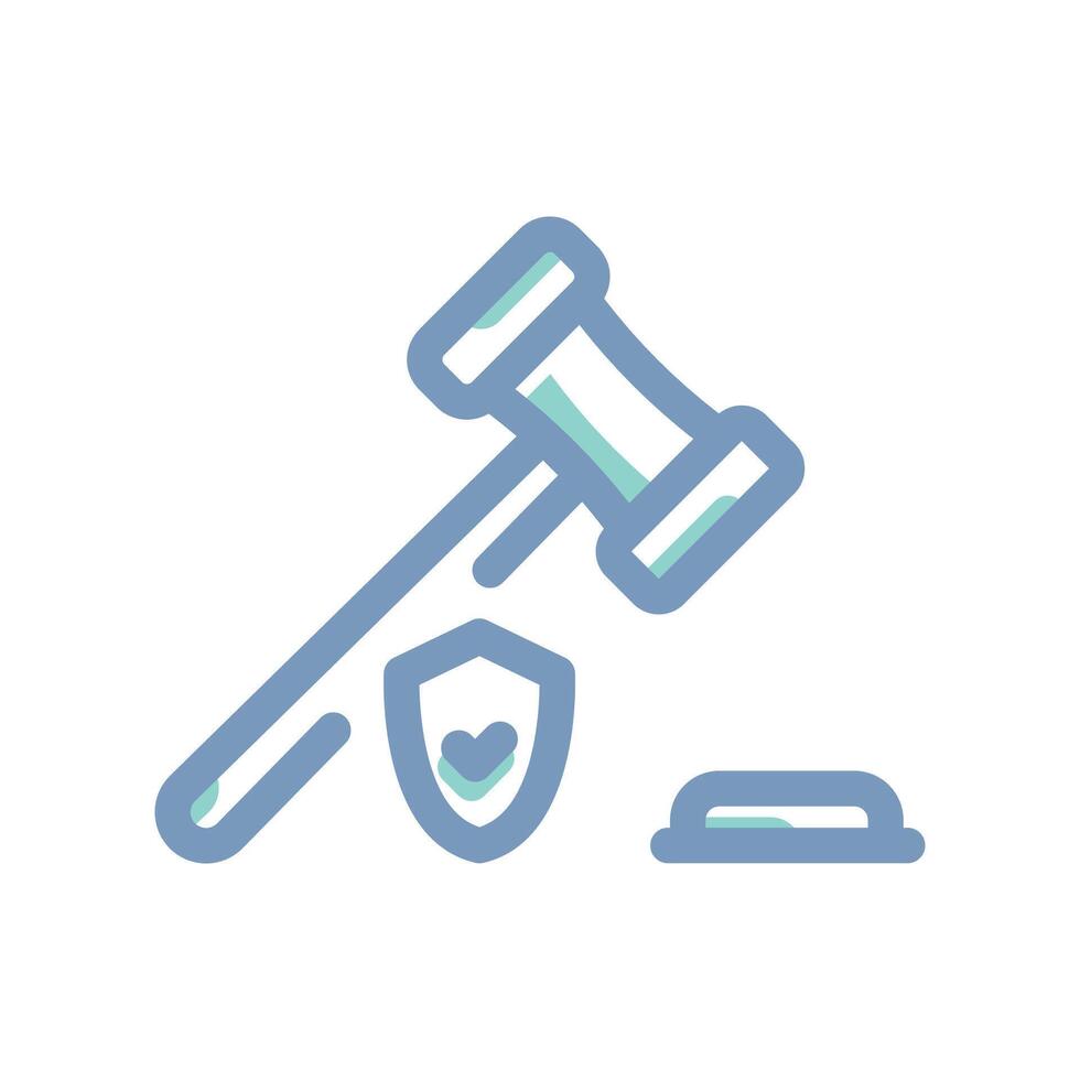 A simple icon that illustrates formal judgment vector