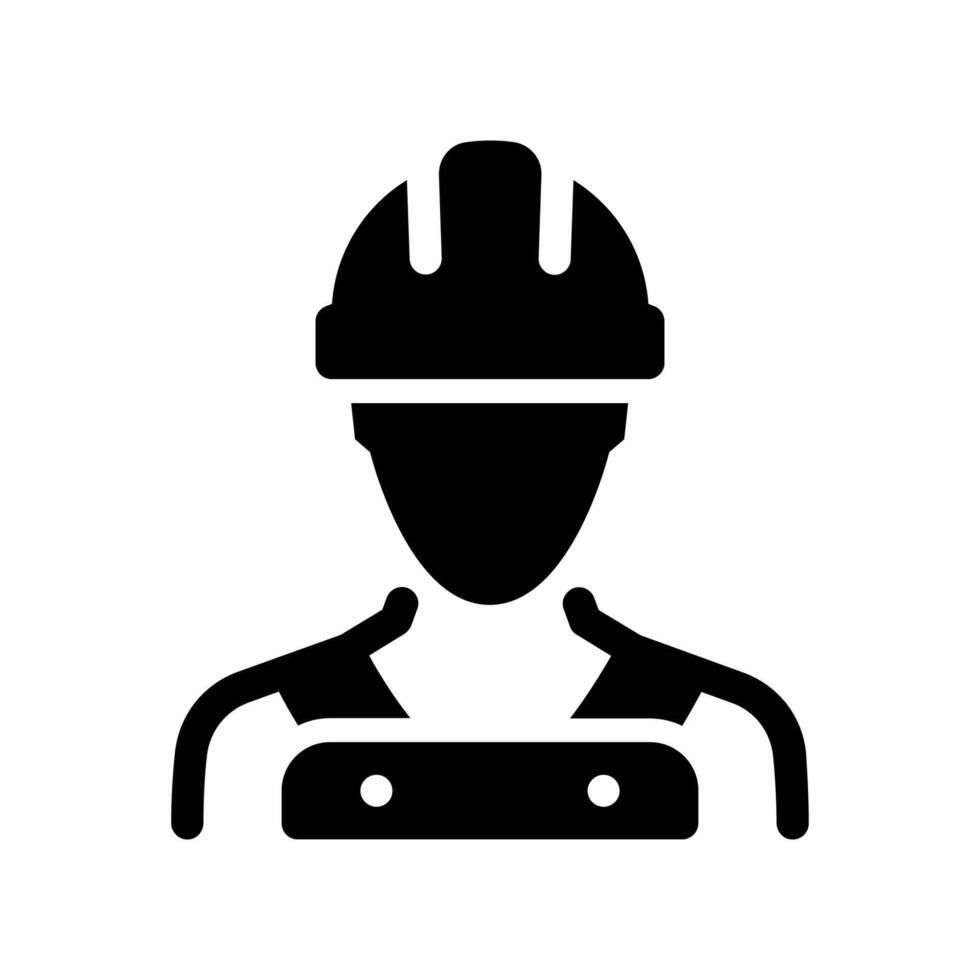 A simple icon that symbolizes laborer, construction worker vector