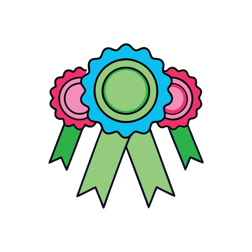Stylish Rosette Ribbons for Events and Competitions vector