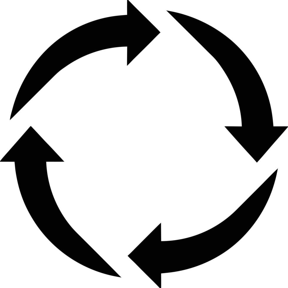 Environmental Conservation Symbol Featuring Circular Arrows vector