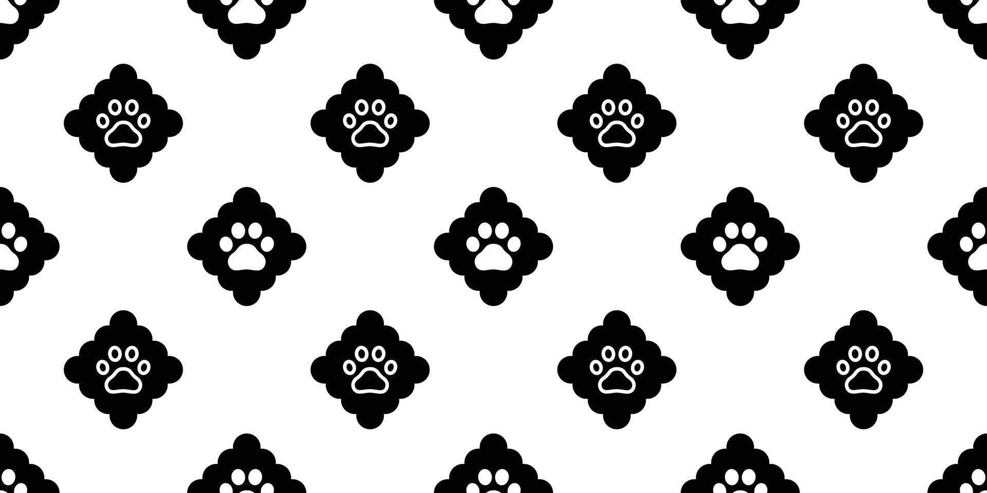dog paw seamless pattern Rhombus footprint checked Diamond shape cat kitten puppy cartoon tile background gift wrapping paper repeat wallpaper doodle illustration design isolated vector