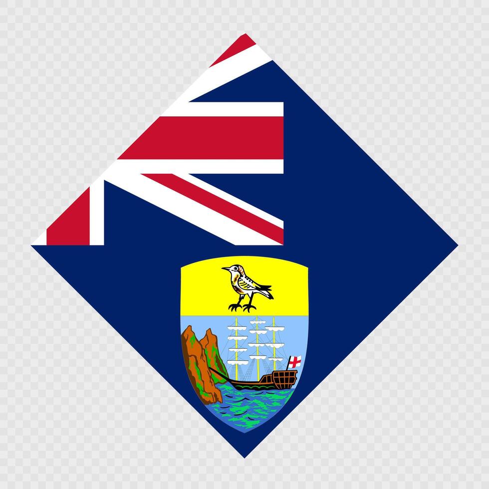 Saint Helena rhombus flag. illustration. vector