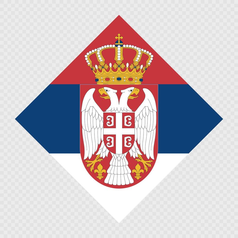 Serbia rhombus flag. illustration. vector