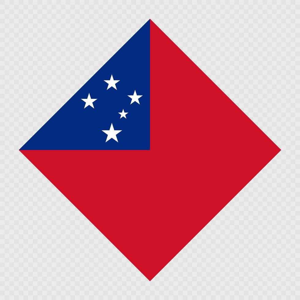 Samoa rhombus flag. illustration. vector