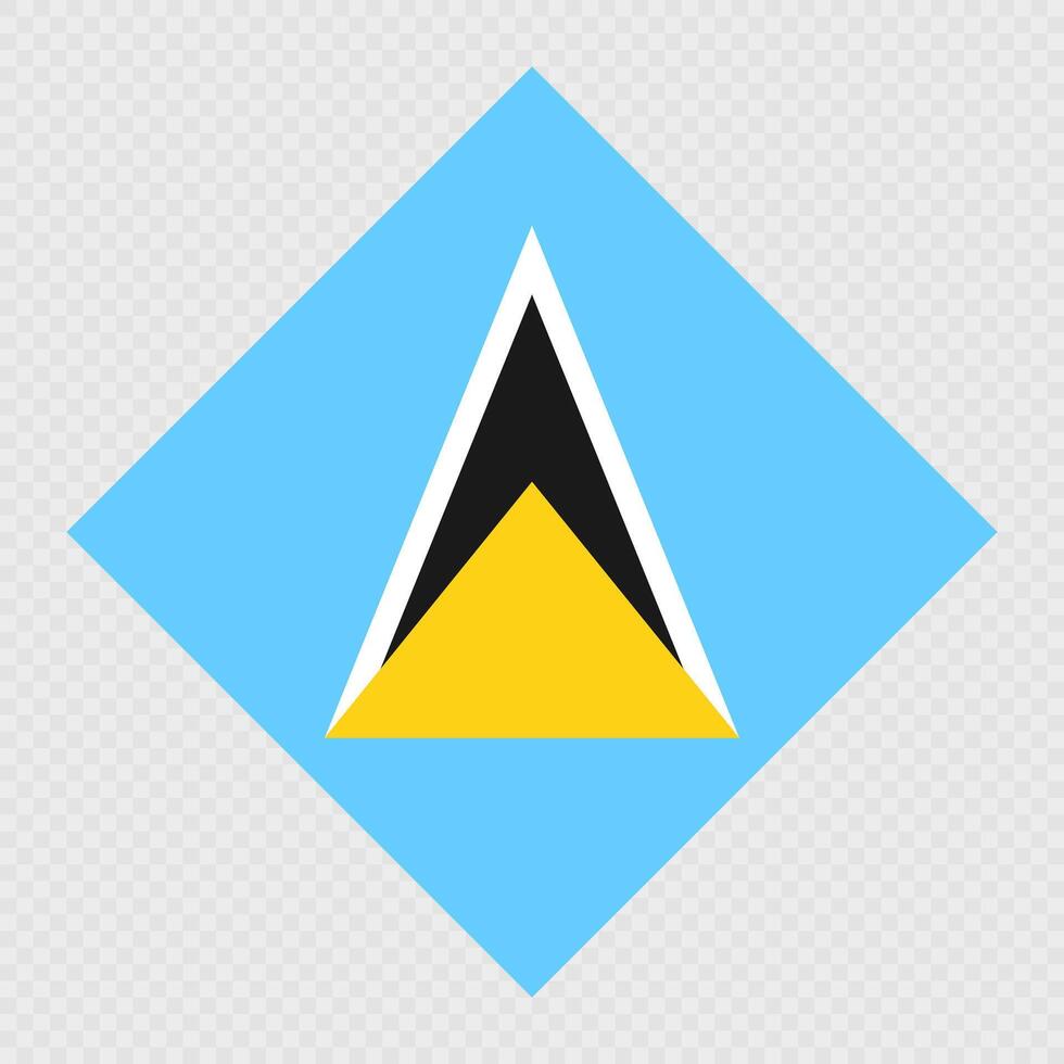 Saint Lucia rhombus flag. illustration. vector