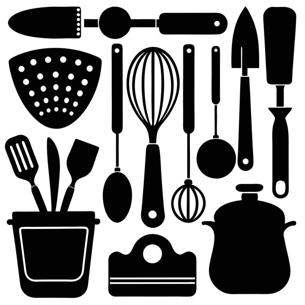 Kitchen utensils clipart vector