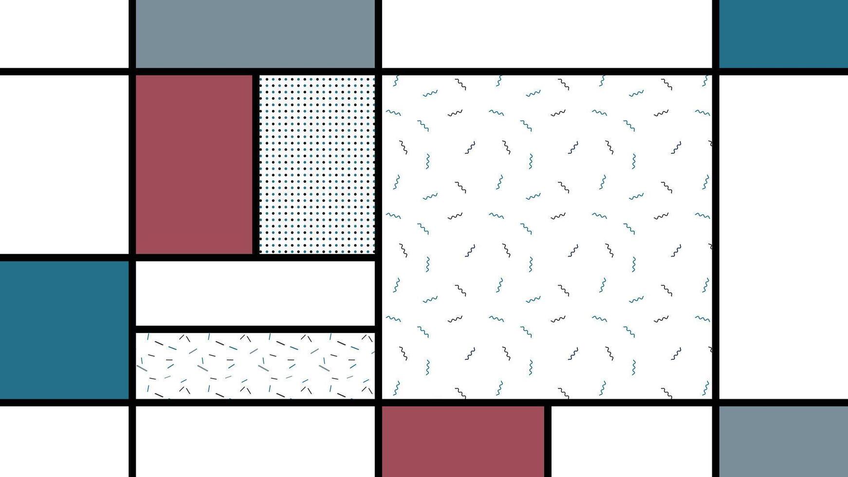 Modern minimal geometric abstract background with retro Memphis design, bold grid layout, and stylish patterns. Ideal for wallpapers, posters, branding, and digital art projects. vector
